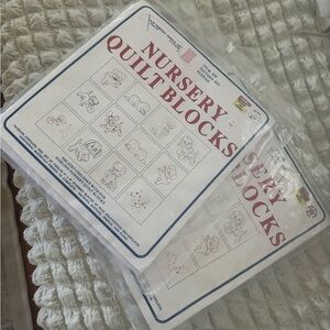 Nursery Quilt Blocks Pack - White - Classic Baby Panel Set